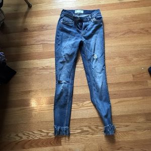 Free people frayed skinny jeans